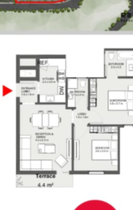 Floor plan for apartment at West Clay