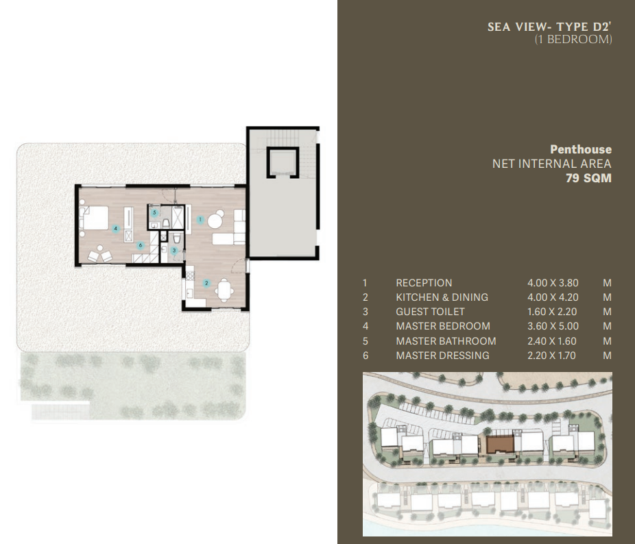 Floor plan for chalet at Azha North Coast