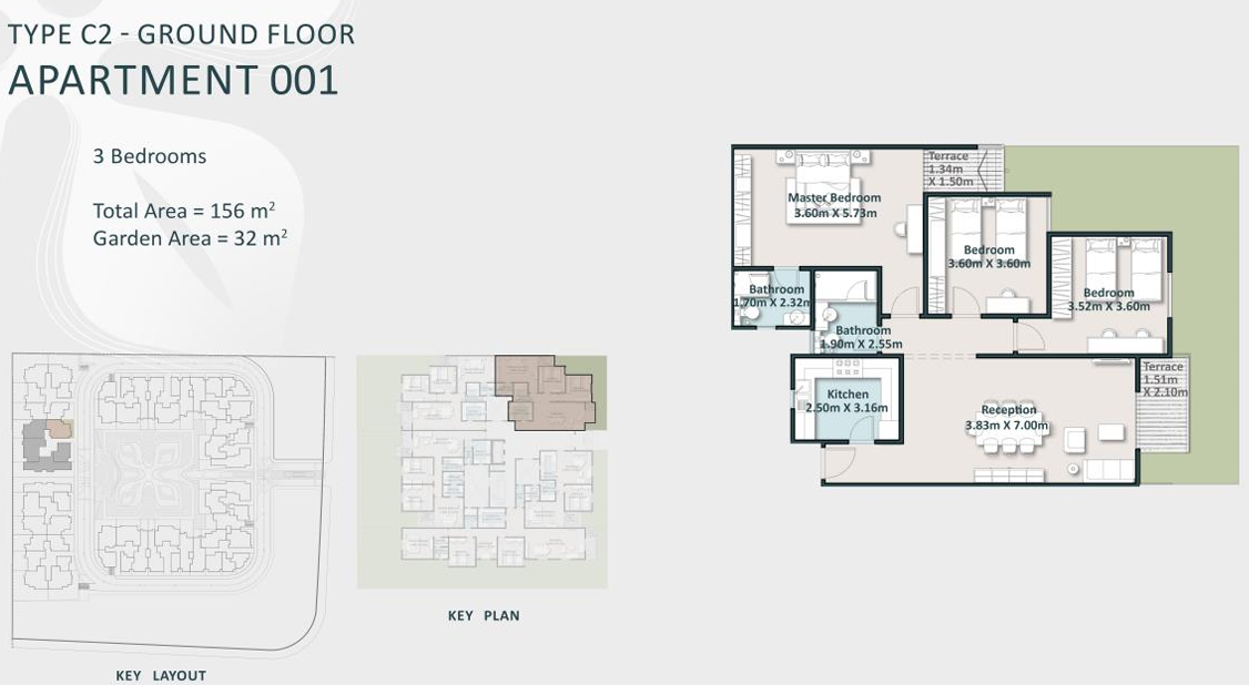 Floor plan for apartment at Cattleya