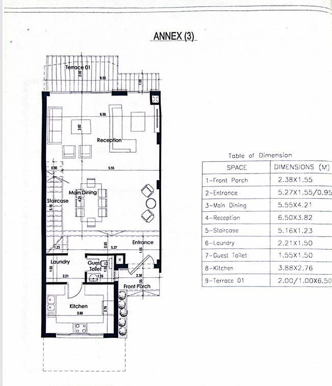 Floor plan for townhouse at Eastshire