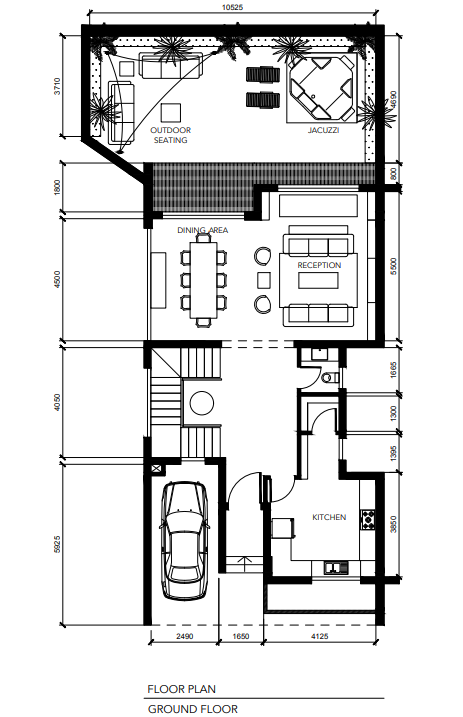 Floor plan for townhouse at Pyramid Hills