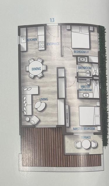 Floor plan for chalet at Southmed