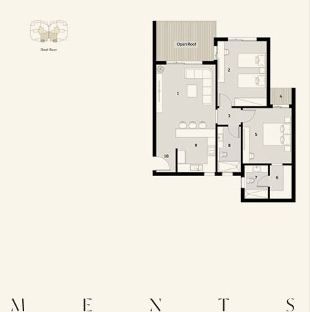 Floor plan for apartment at Ivoire West