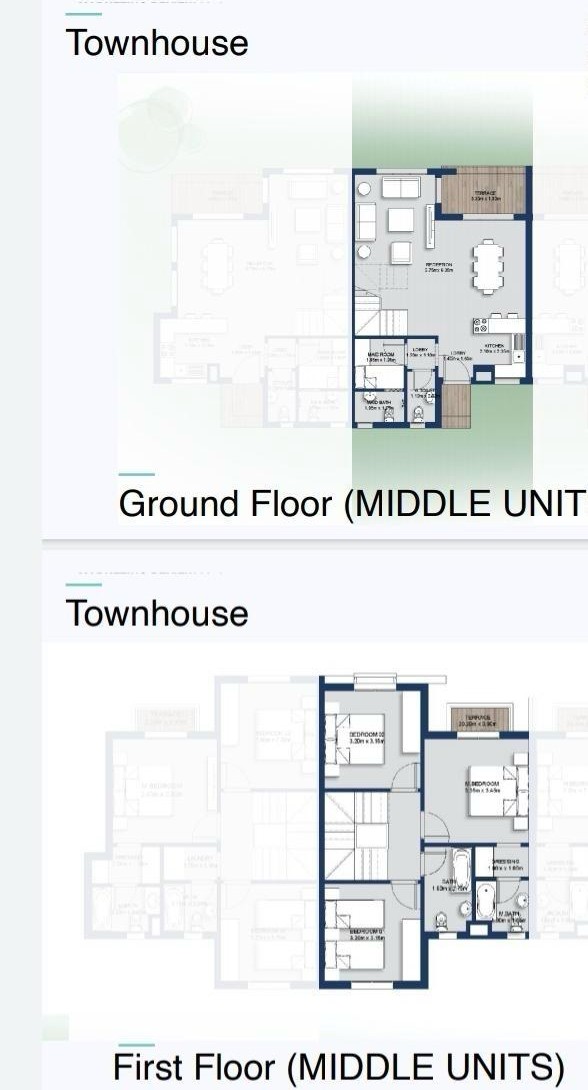 Floor plan for townhouse at Mountain View Ras El Hekma