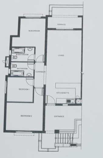 Floor plan for apartment at Mountain View Ras El Hekma