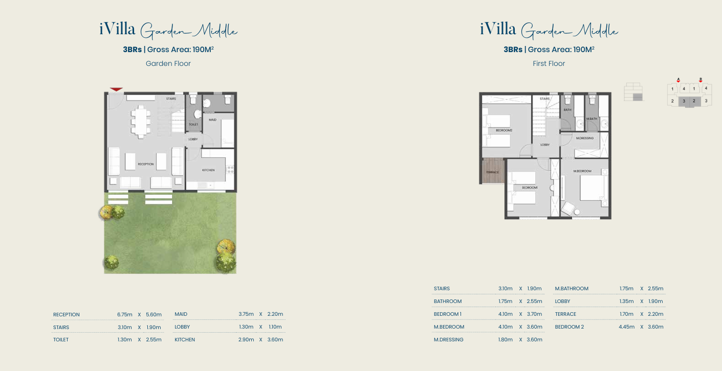 Floor plan for duplex at Aliva Mountain View Mostakbal City