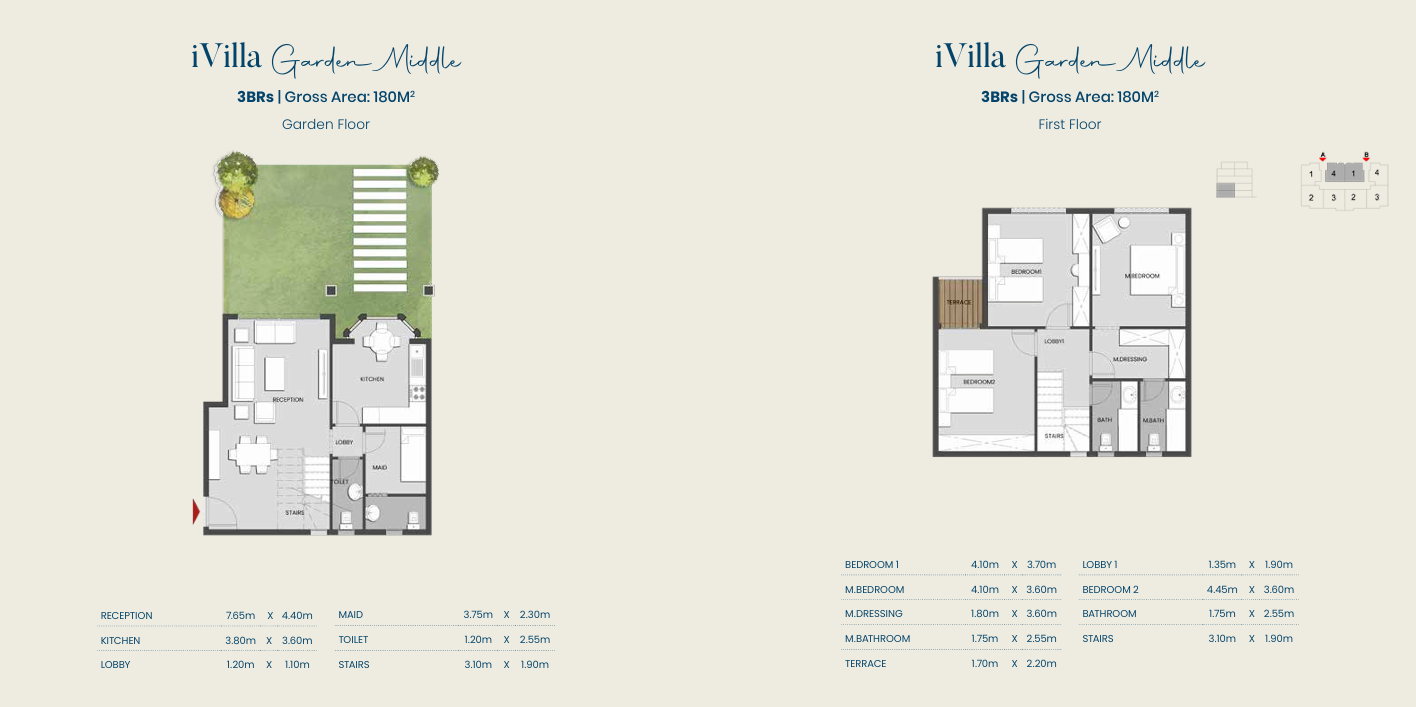 Floor plan for duplex at Aliva Mountain View Mostakbal City