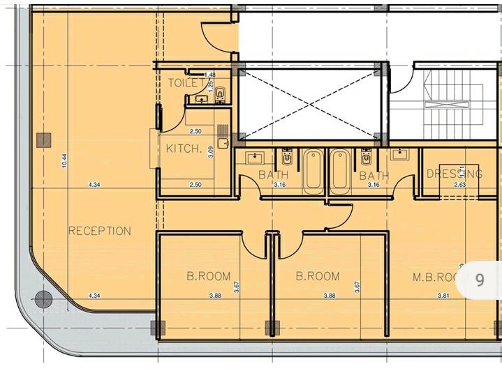 Floor plan for apartment at Bloomfields