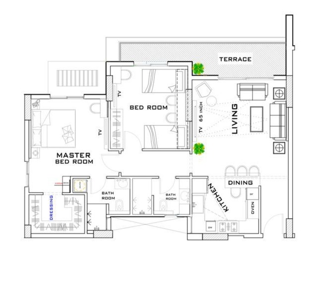 Floor plan for apartment at Mountain View ICity New Cairo