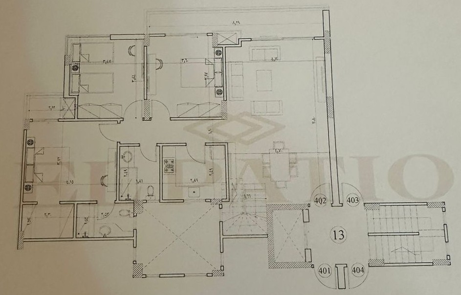 Floor plan for penthouse at El Patio Oro
