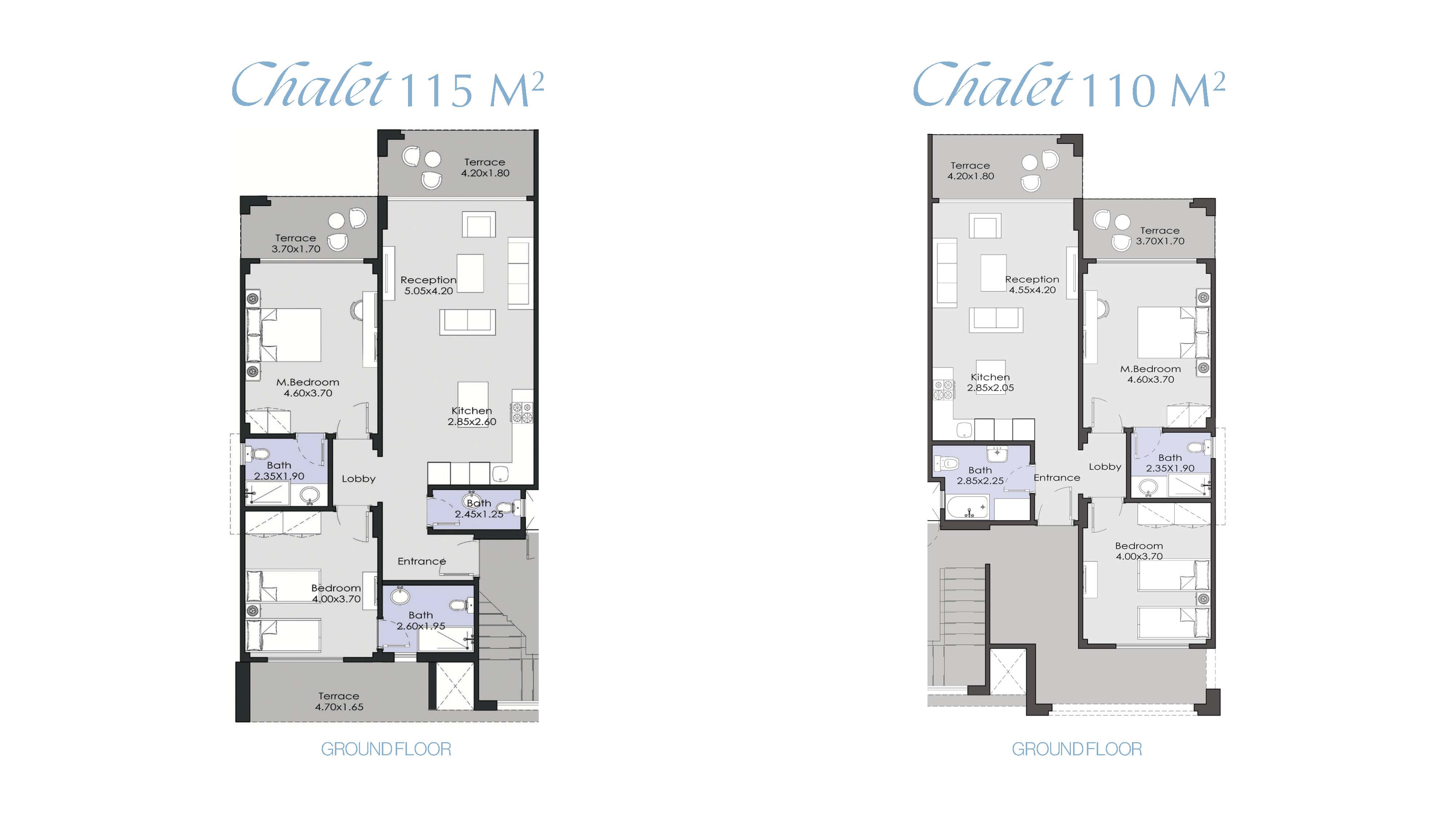 Floor plan for chalet at La Vista Ray
