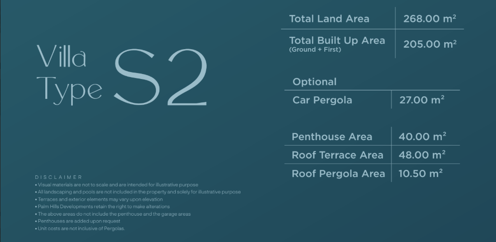 Floor plan for villa at Badya