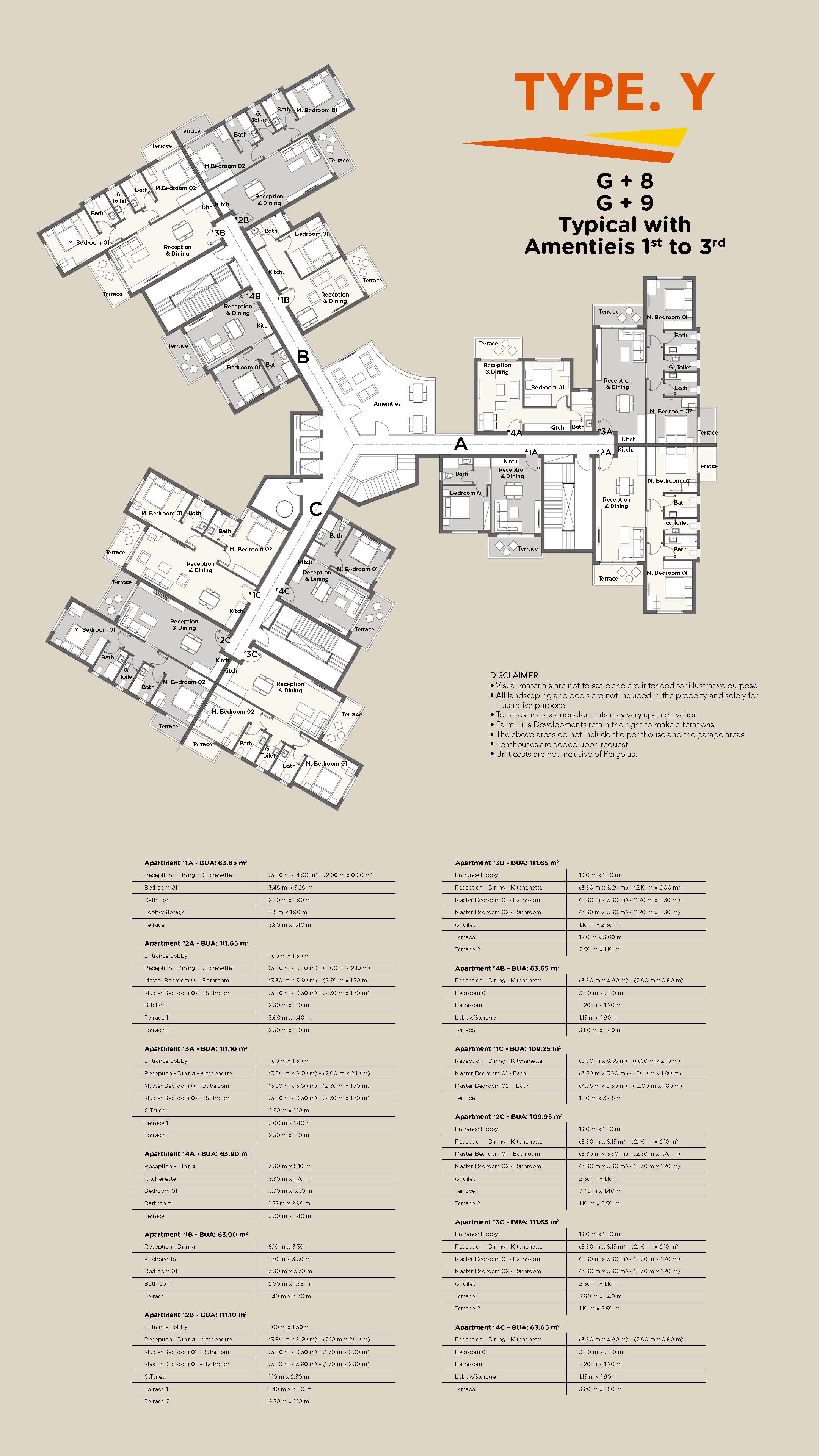 Floor plan for apartment at Badya