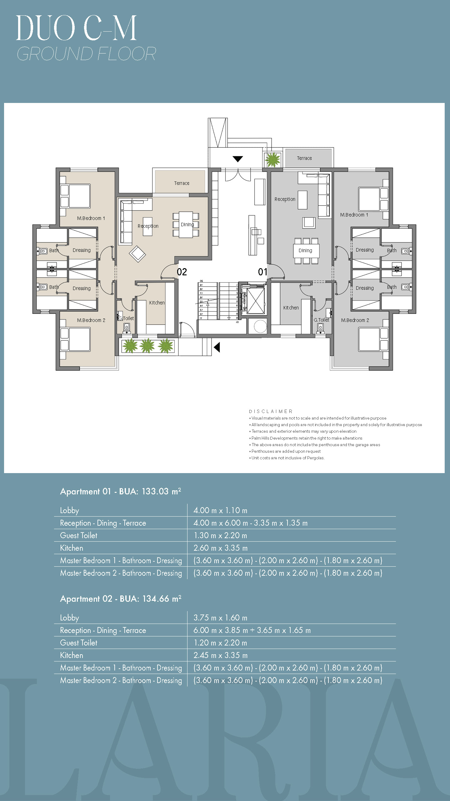 Floor plan for apartment at Badya