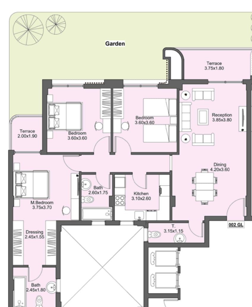 Floor plan for apartment at Amara