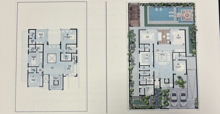 Floor plan for villa at Al Burouj