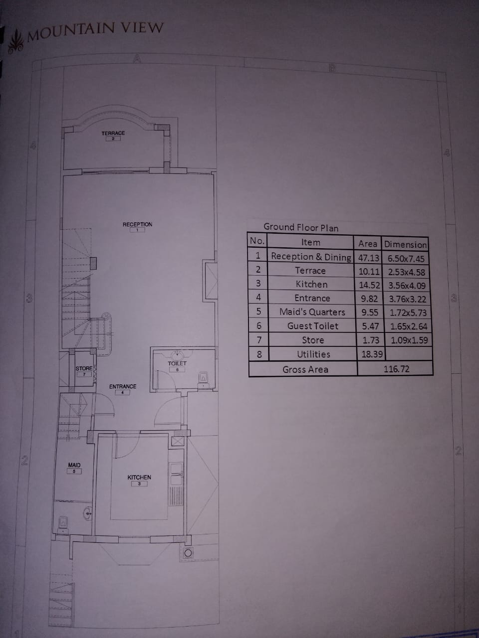 Floor plan for duplex at Mountain View Hyde Park