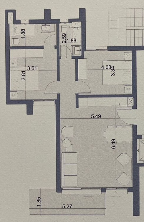 Floor plan for chalet at Salt