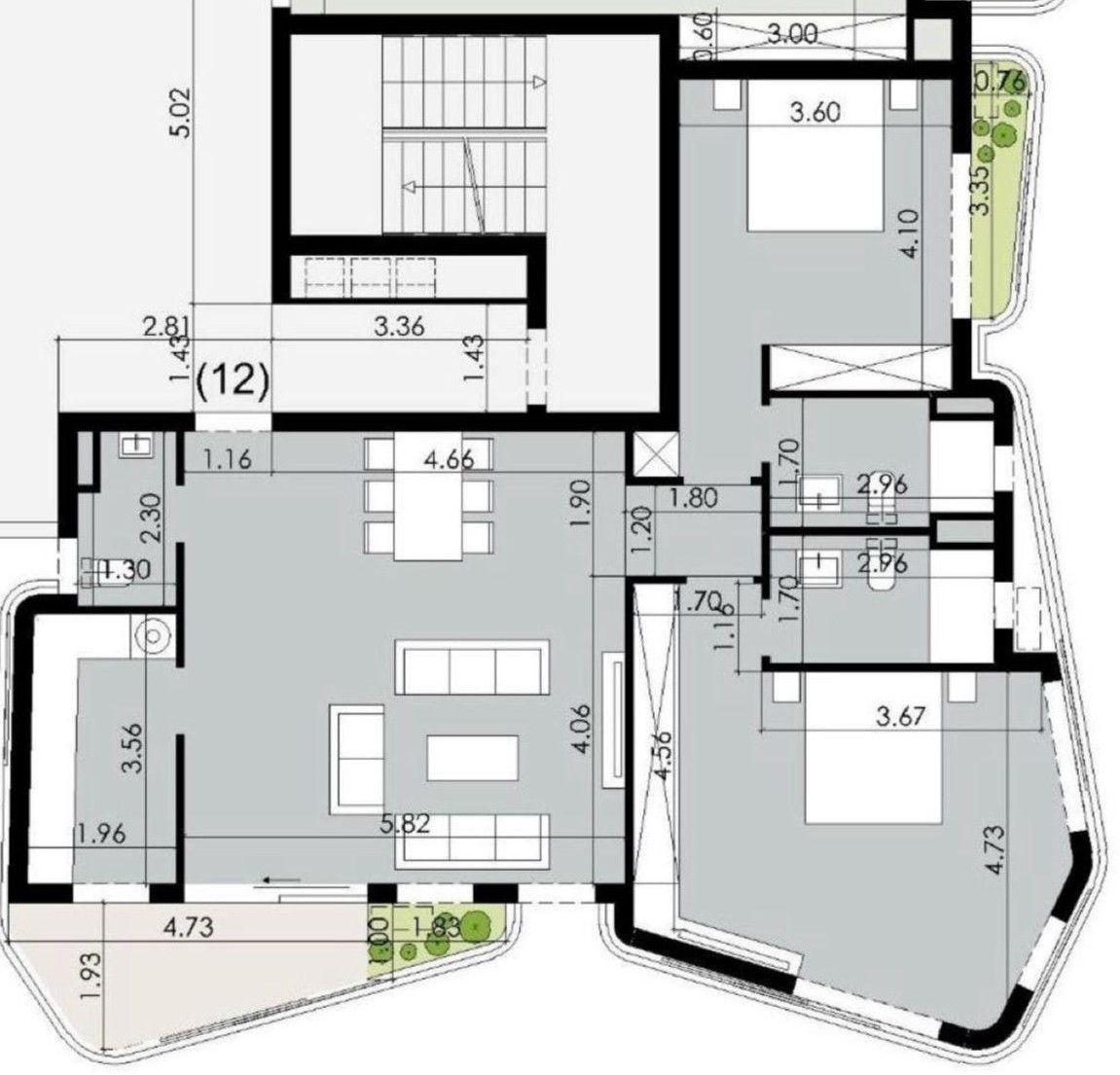 Floor plan for apartment at Badya