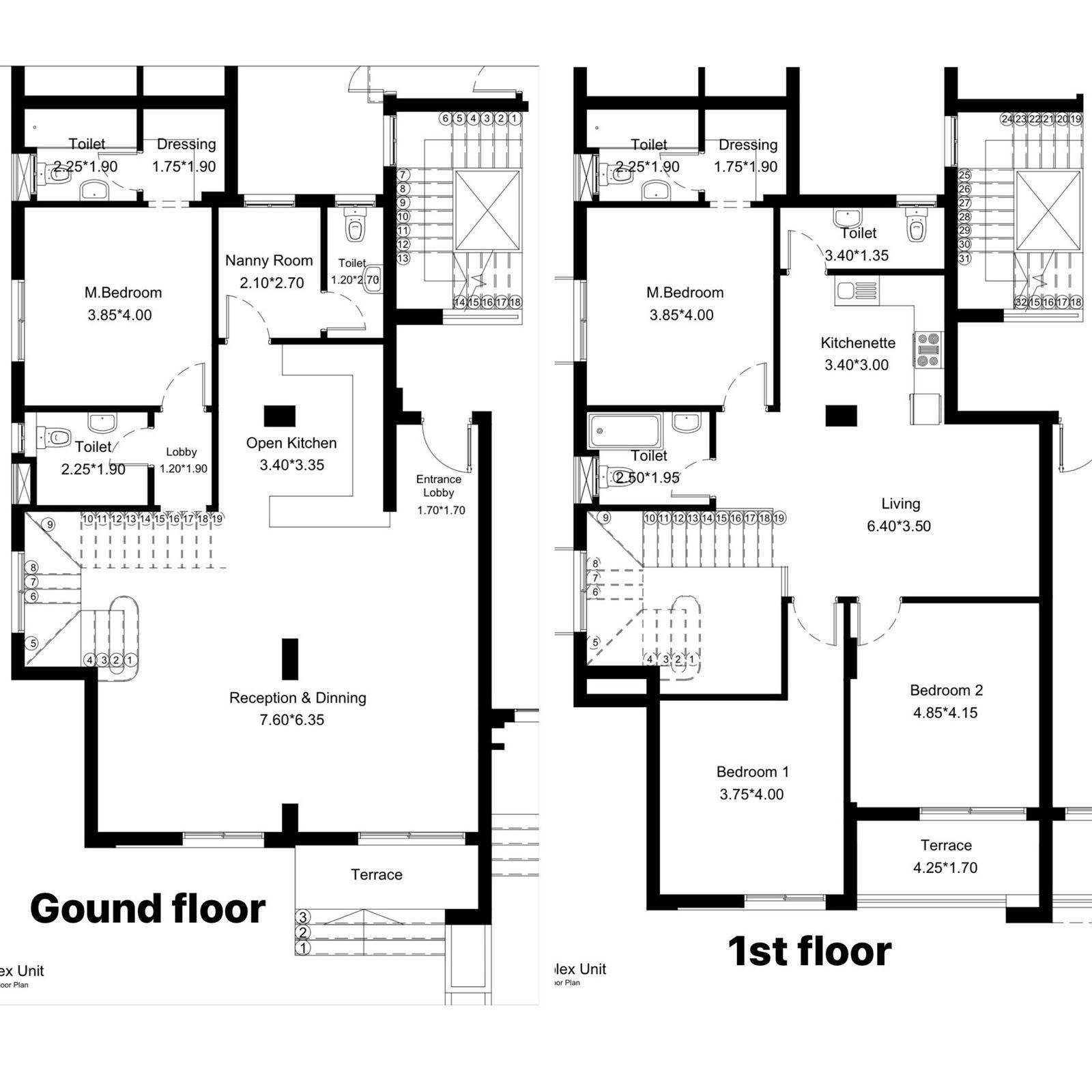 Floor plan for duplex at Beta Greens