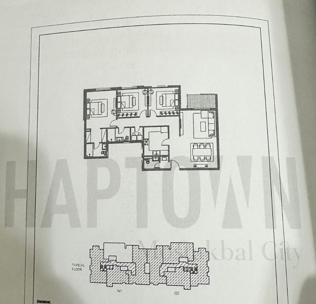 Floor plan for apartment at HAPTown