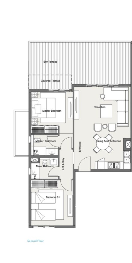 Floor plan for chalet at Summer