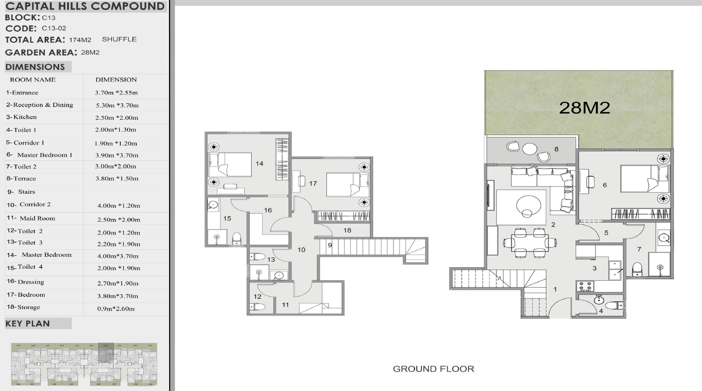 Floor plan for duplex at La Colina East
