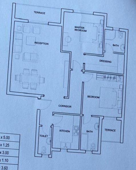 Floor plan for apartment at Taj City