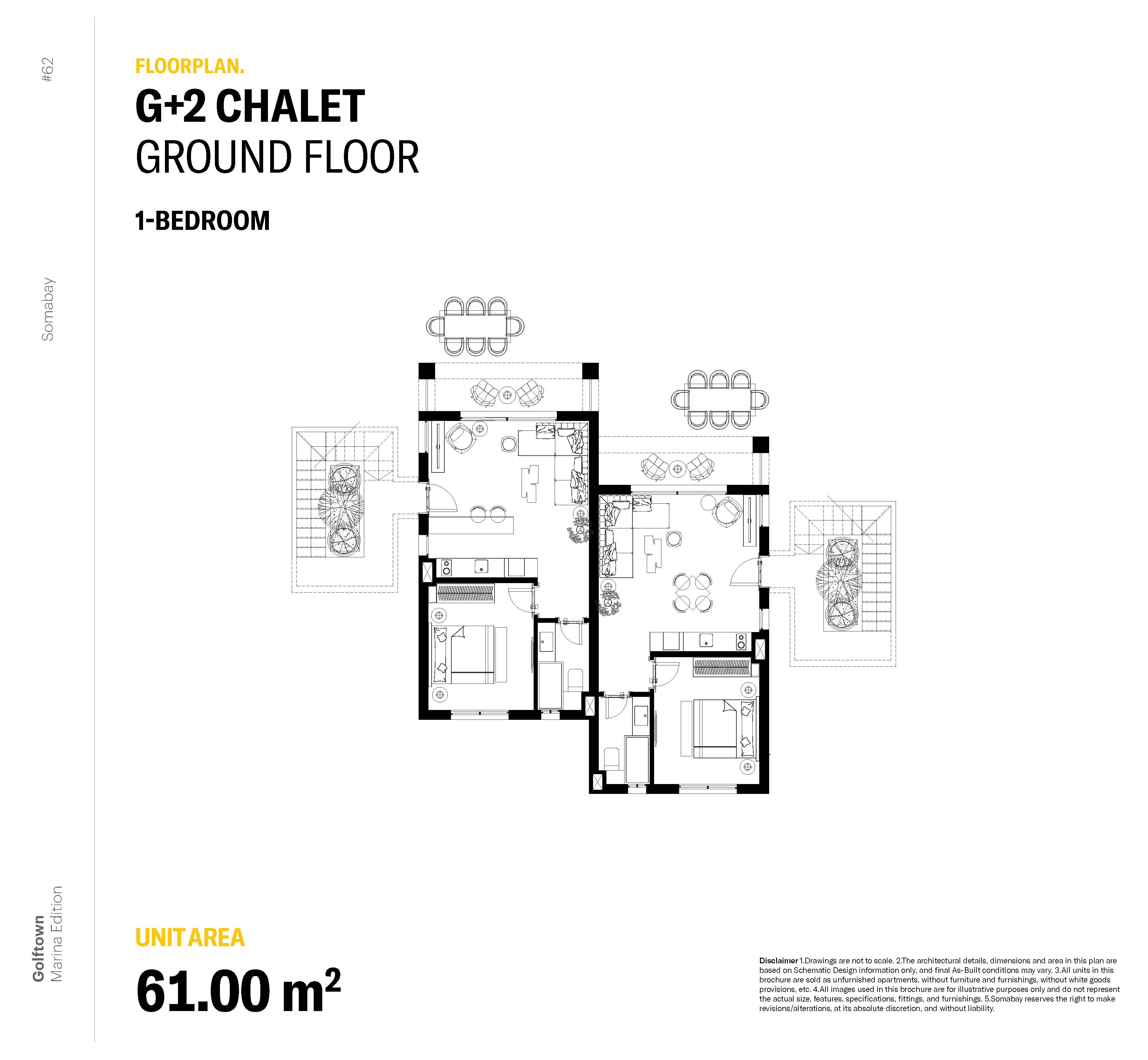 Floor plan for chalet at Soma Bay Golf Town - Marina Edition