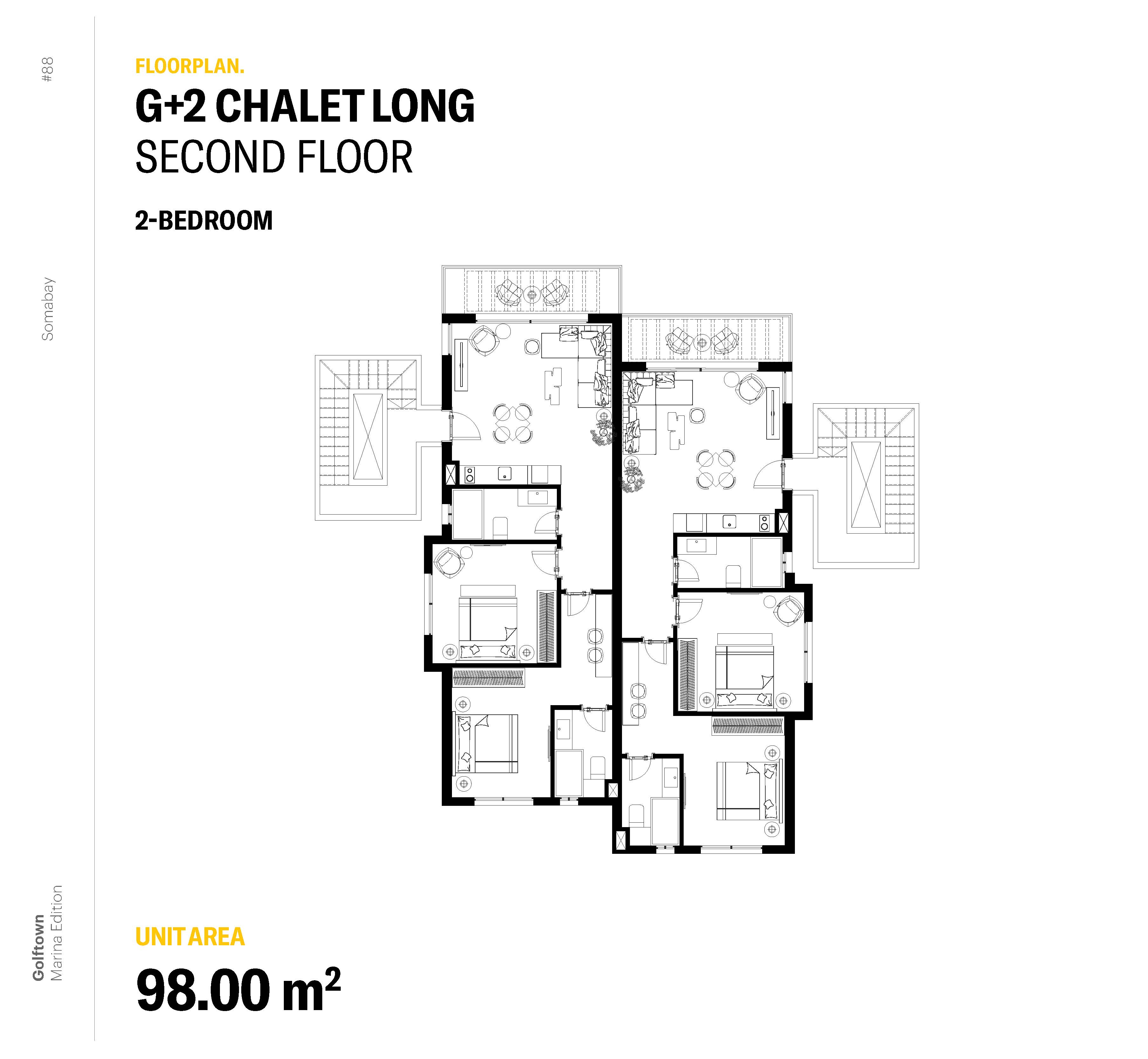 Floor plan for chalet at Soma Bay Golf Town - Marina Edition