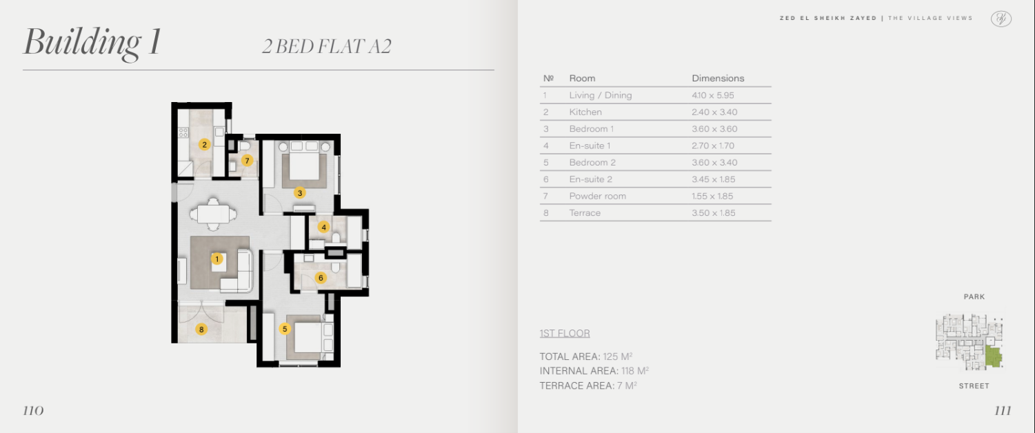 Floor plan for apartment at The Village Views