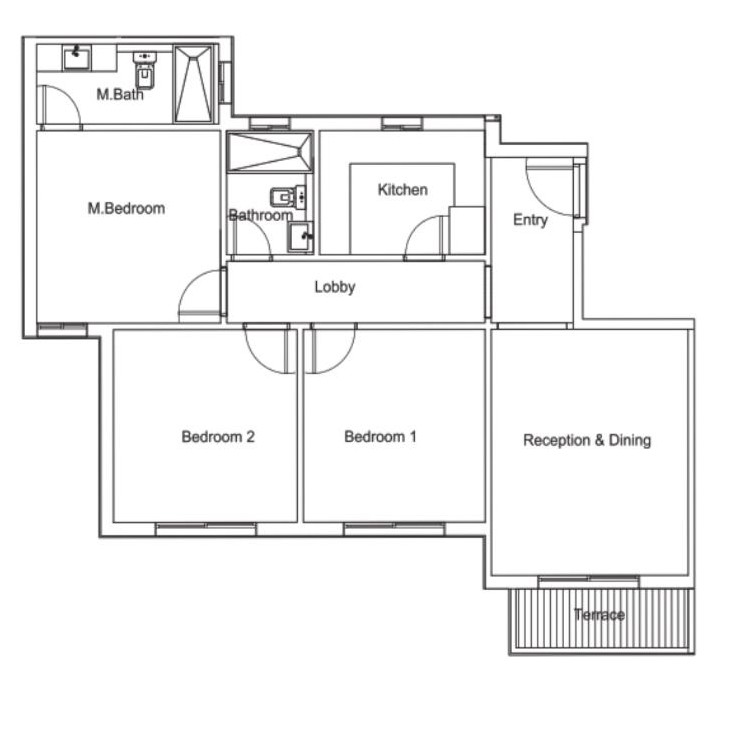 Floor plan for apartment at The 101