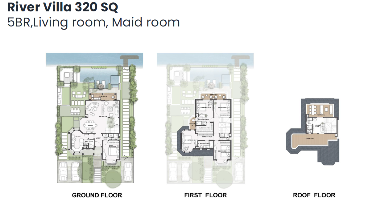 Floor plan for villa at Jirian - Mountain View