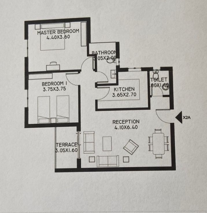 Floor plan for apartment at Taj City