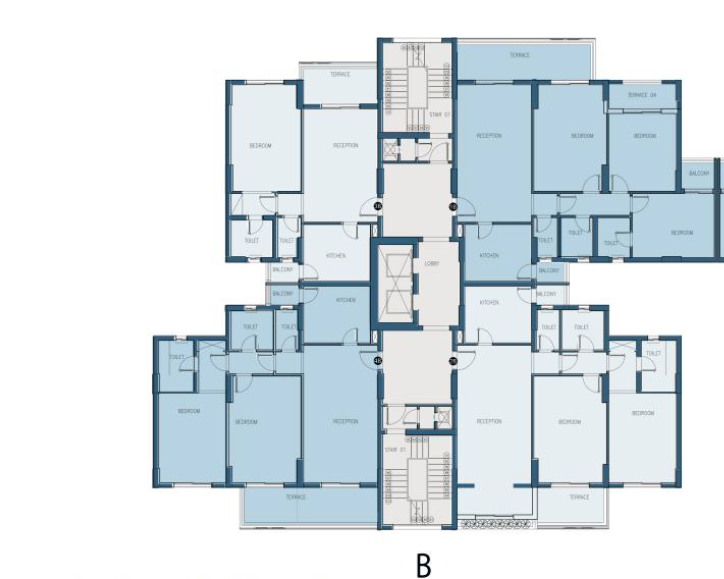 Floor plan for apartment at Downtown New Alamein
