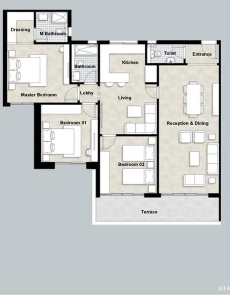 Floor plan for apartment at La Colina