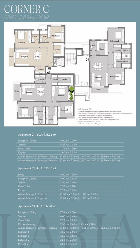 Floor plan for apartment at Badya