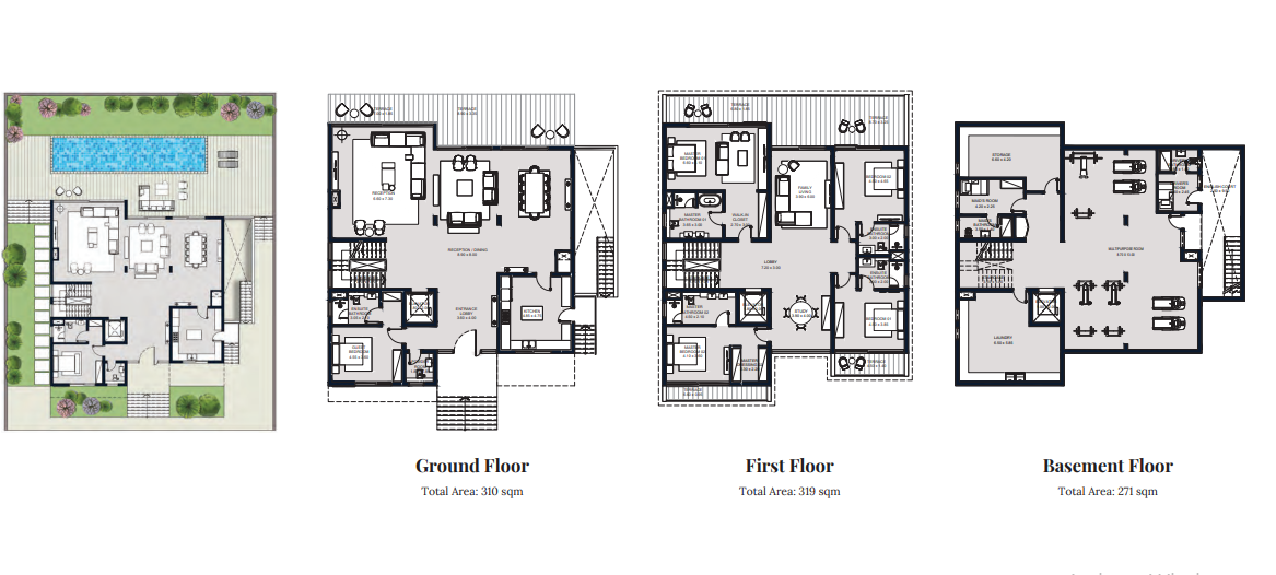 Floor plan for villa at Swanlake Residences