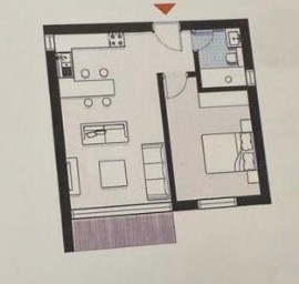 Floor plan for studio at ZED East