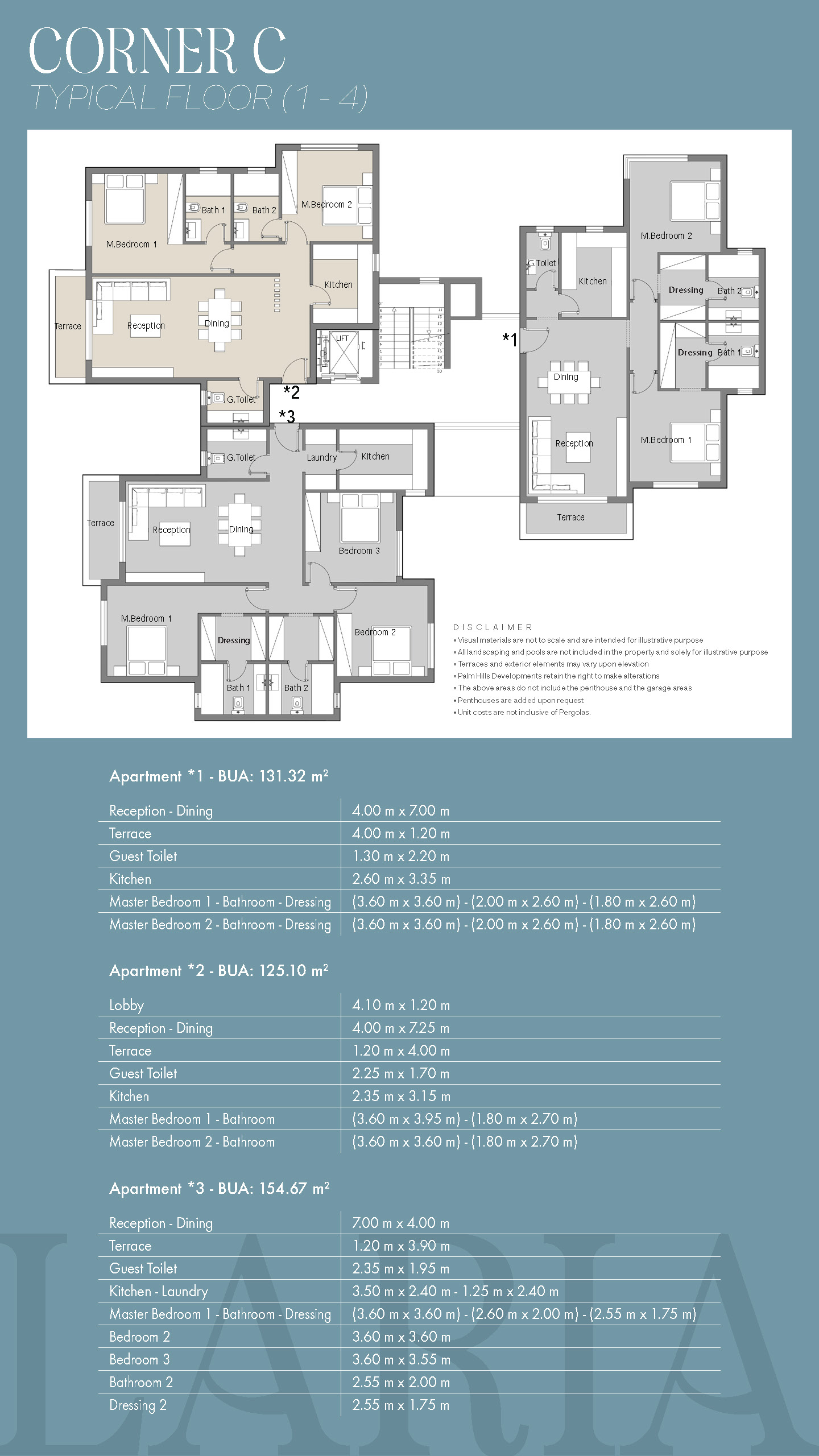 Floor plan for apartment at Badya