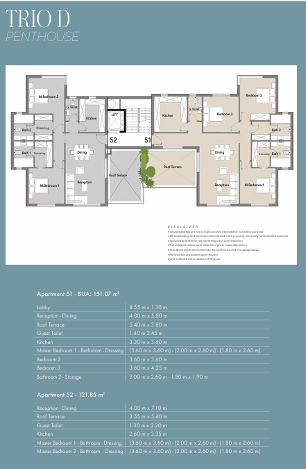 Floor plan for apartment at Badya