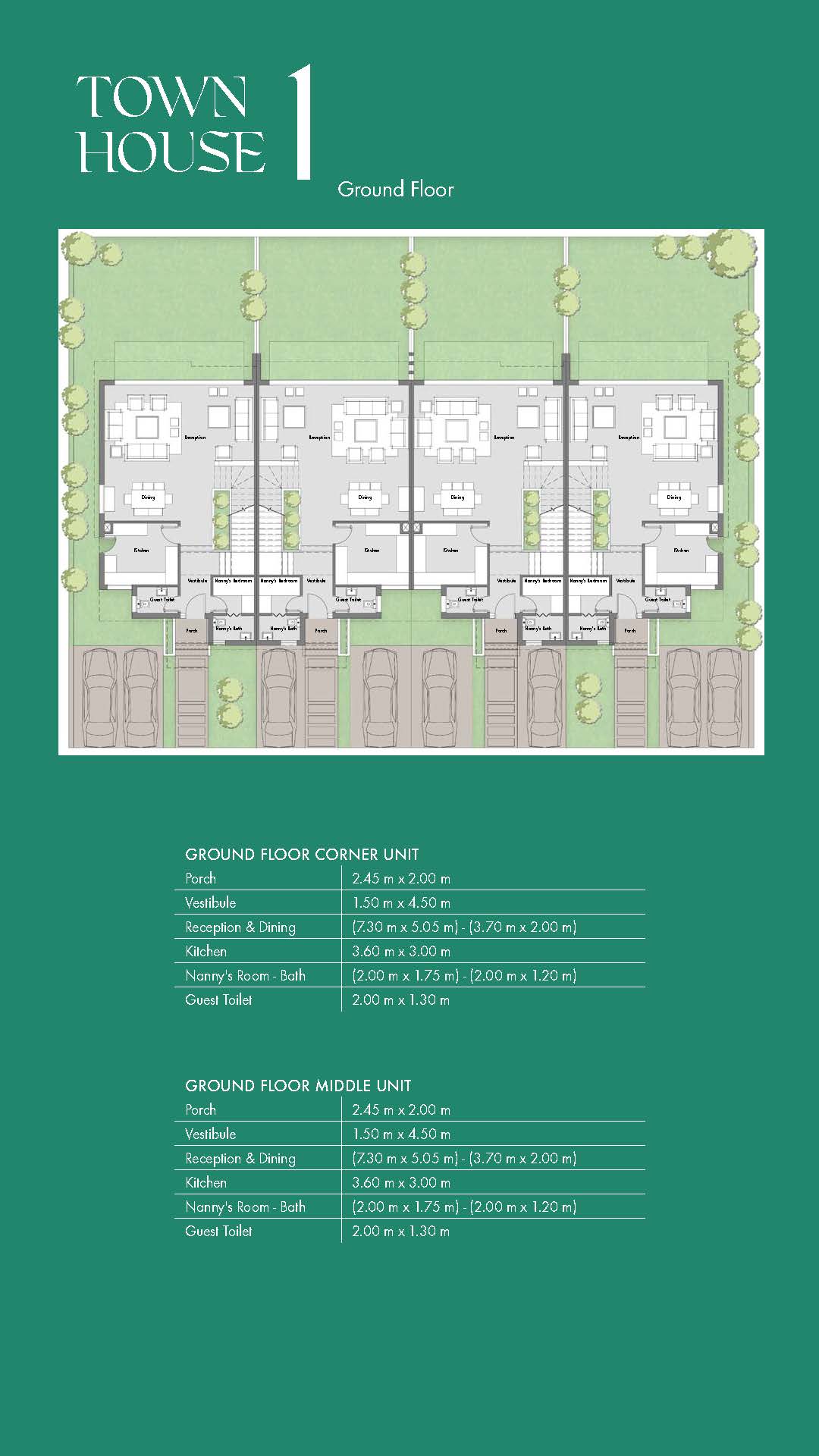 Floor plan for townhouse at Badya