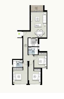 Floor plan for apartment at ZED East