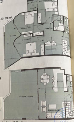Floor plan for duplex at Jamila