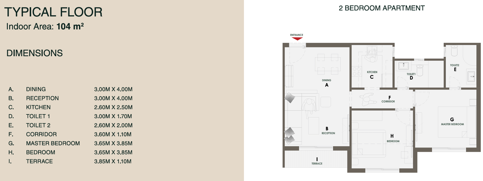Floor plan for apartment at Eelaf Residence