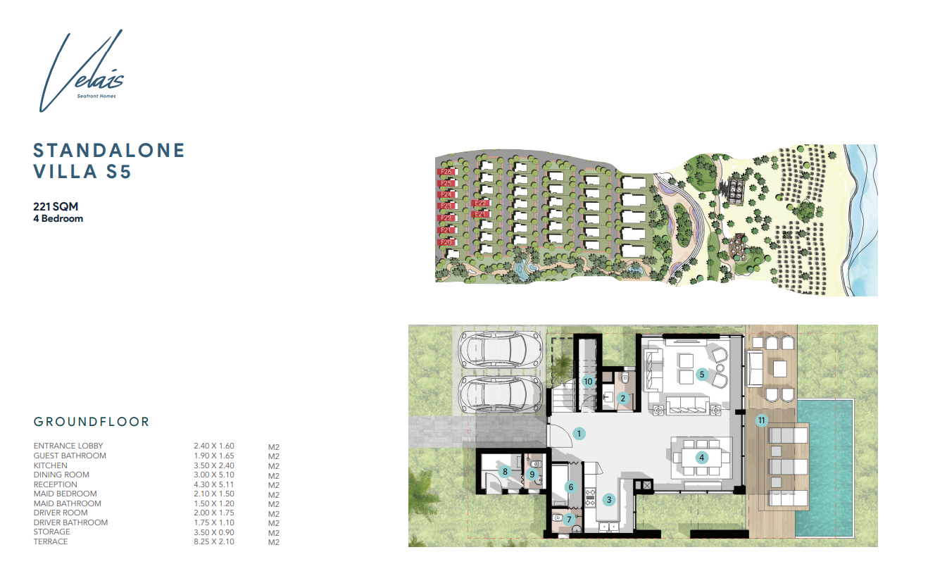 Floor plan for villa at Azha North Coast