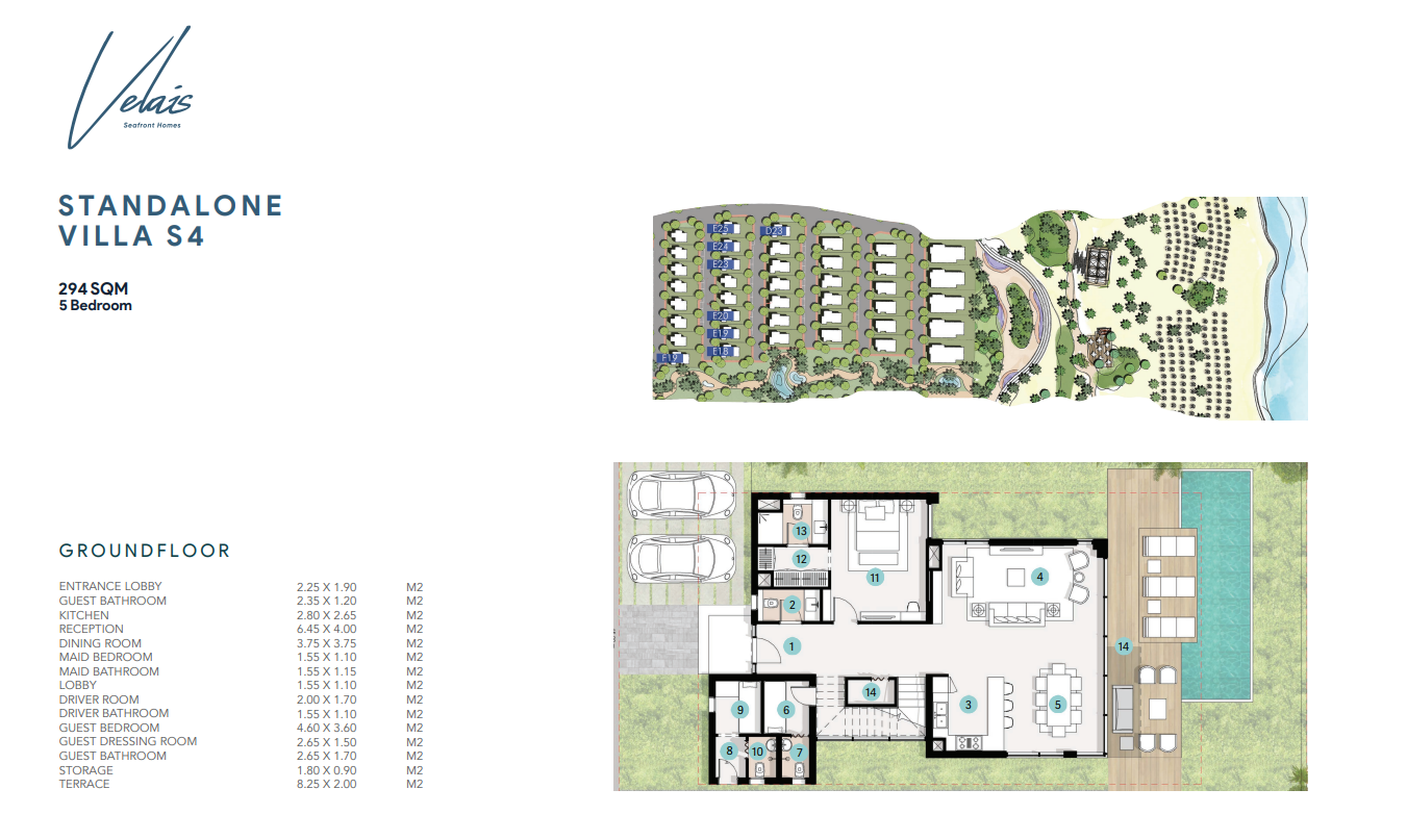 Floor plan for villa at Azha North Coast