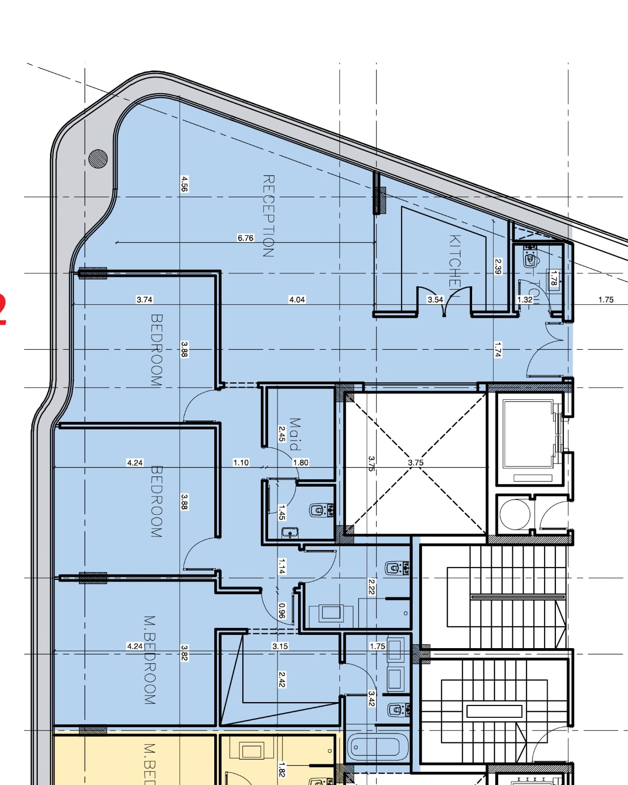 Floor plan for apartment at Bloomfields