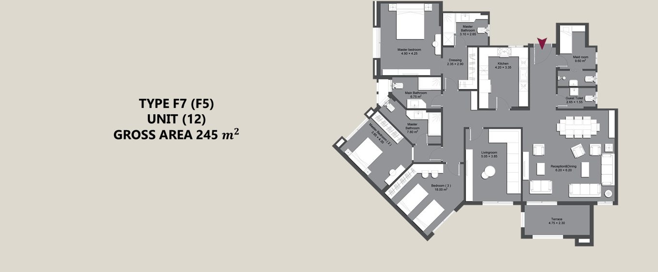 Floor plan for apartment at N Residence