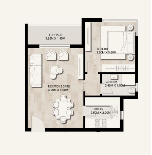 Floor plan for apartment at Garden Lakes